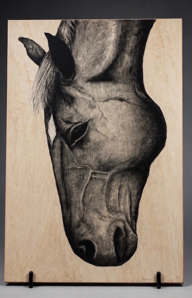 LowCountry Charcoal horse artwork