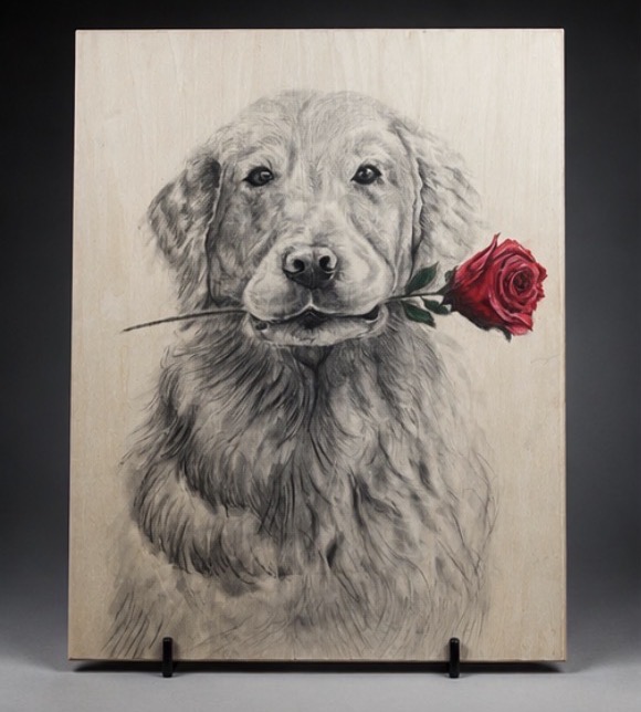 The Romantic charcoal artwork